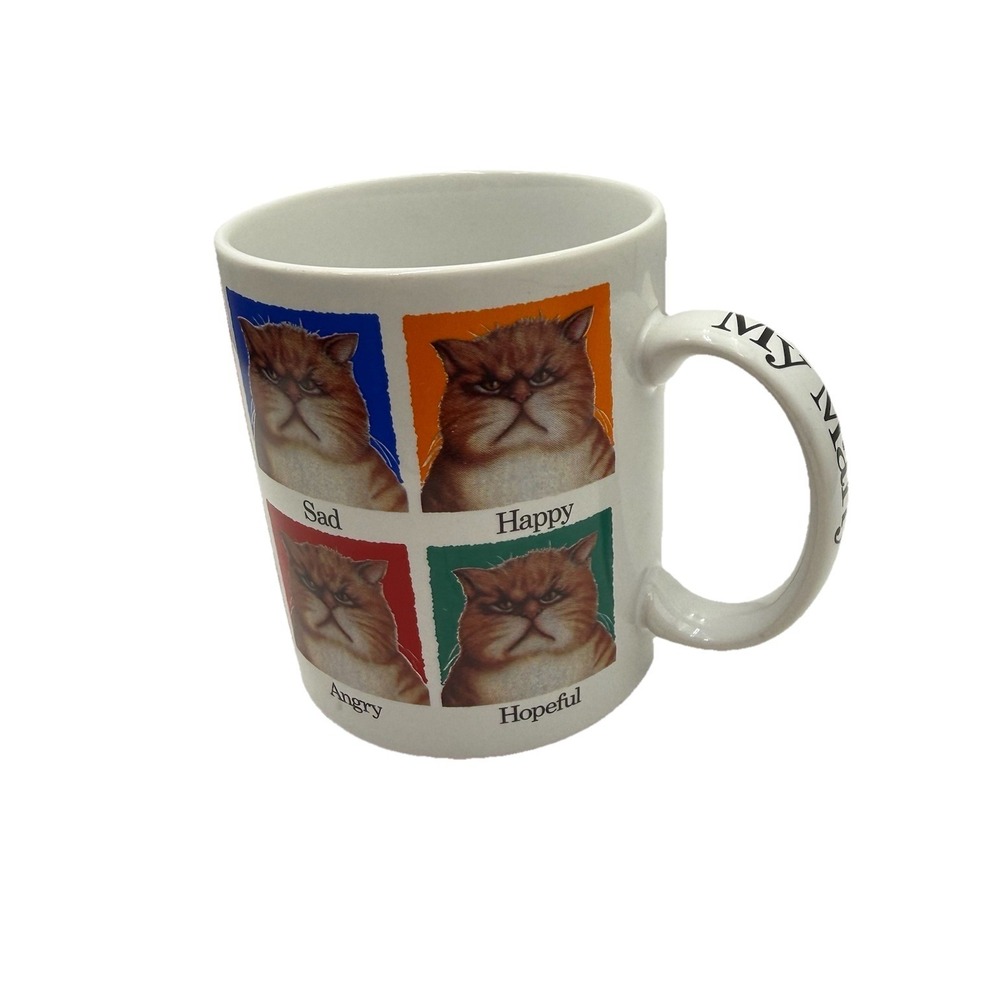 My Many Moods Catā Coffee Mug Cup Mischief Novelty Cat Lady EUC